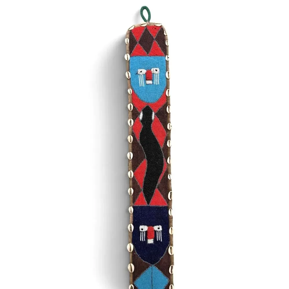 Yoruba Nigeria Beaded Cowrie Shell Sash 55